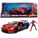 MARVEL SPIDERMAN AUTOMOBIL FORD KOVOVÉ VOZIDLO + OBRÁZOK 1:24