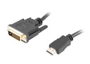 Kábel HDMI(M)-DVI-D(M) DUAL LINK 1,8M čierny