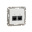 Sedna Design Double RJ45 comp zásuvka biela