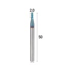 VHM tvrdokovová fréza 4p 2mm stopka 4mm AlTiSiN 65HRC CNC