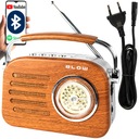 RETRO STAVEBNÉ KUCHYNSKÉ RÁDIO PRENOSNÉ SIEŤOVÉ BLUETOOTH FM NA BATÉRIU