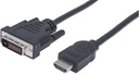 Kábel MANHATTAN HDMI - DVI-D 24+1 1,8m