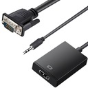 ADAPTÉROVÝ KÁBEL VGA HDMI FULL HD D-SUB AUDIO KÁBEL