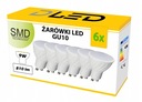 6x GU10 LED žiarovka 950lm 9W CCD TEPLÁ