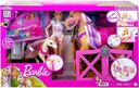 Barbie súprava konskej farmy na úpravu bábiky s 2 koňmi a doplnkami HGB58