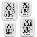 4x TEPLOMER MINI METEOSTANICA SADA POČASIA MAGNET BATERIE HYGROMETER