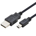 USB - Mini USB kábel 1m. čierna