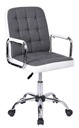 Bielo-šedá otočná kancelárska stolička