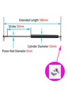 180mm-A 1PC 150-240mm 10kg/100N dilatačné tyče pre