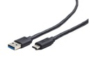 GEMBIRD USB Type-C(M)-AM kábel 3.0 1m čierny