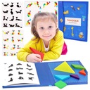 Tangram drevené puzzle magnetické bloky