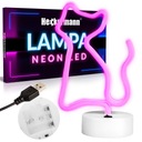 NEÓNOVÁ LED LAMPA MAČKA S 3xAA USB STOJANOM