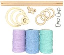 Macrame Set bavlnená šnúra 180m Príslušenstvo