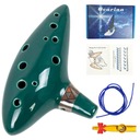 Ocarina ZELDA zelená originál ocarina flauta 12 otvorov + úchytky + kazoo