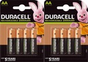 Batérie Duracell AA 2400mAh 4 ks x2