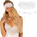 Obsessive Satin Tied Blindfold, biela