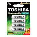 4x batérie TOSHIBA AA R6 1000mAh