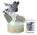 3D LED USB LAMPA PONY JEDNOROŽEC PONY JEDNOROŽEC PEGAZOVÁ LAMPA 16 FAREB