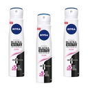 NIVEA Black&White Invisible Clear Antiperspirant sprej 3 x 250 ml