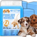 HYGIENICKÉ ABSORPČNÉ PODLOŽKY, PODLOŽKY NA PSY A MAČKY 60x90 - 40 ks.