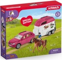 SCHLEICH 72223 SET AUTO A KONSKÝ PRÍVES + KONSKÝ KLUB, SUV