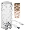 LED krištáľová stolová lampa Diamond Touch 21,5 cm