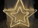 NEÓNOVÉ LED TEPLÉ BIELE STAR LAMPY 70cm