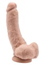 Dildo 8 palcov s Balls Light tón pleti