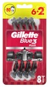 GILLETTE BLUE 3 SADA 8 holiacich strojčekov - ČERVENÁ