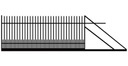 Vjazdová brána posuvná KPZ 4,00 m POLBRAM