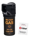 Obranný pepřový sprej Military Gas 50 ml kužeľ WIPES