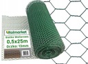 SIEŤ VOLIÉR 13mm 0,5x25m CHOV. PVC