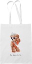 Ralph Girl 1 Teddy Tote Bag Módna biela