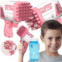 BUBBLE Gun Bazooka Bubble Machine Liquid Pink