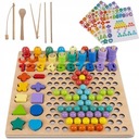 MONTESSORI DREVENÉ KORÁLKY TRIEDIACEHO PUZZLE