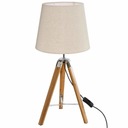 BAMBUSOVÁ STOLNÁ LAMPA + BÉŽOVÉ boho tienidlo 58 cm