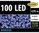 LED svietidlá 100L 4,95m modré vonkajšie