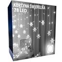 SVETELNÉ ZÁCLONY LAMPY NA VIANOČNÝ STROMČEK 78 LED COOL