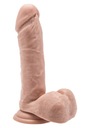 7-palcové dildo so svetlou pleťou Balls