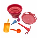 SADA HRAČIEK SANDBOX 7 KS. RED COMPACTOYS BUCKET SITER