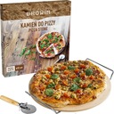 Okrúhly kameň s rúčkou krájača na pizzu 33 cm