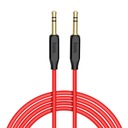 1m audio AUX kábel minijack 3,5 mm - minijack 3,5 mm HOCO UPA11 červený