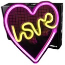 Neónové LED batérie/USB Nástenné Love Heart