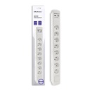 Qoltec Predlžovací kábel Anti-surge power strip 8 zásuviek 2 x USB 1,8m