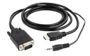 Adaptér HDMI na VGA s 1,8 m mini jack konektorom Gembi