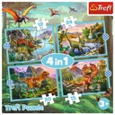 Puzzle s dinosaurami 4v1 UNIKÁTNE DINOSAURY Trefl