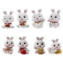 Králik Ornament Dekor Home Bunny Decor 8 ks