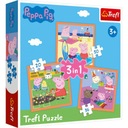 PUZZLE 3V1 KOCKY PEPPA PIG NOVINKA 3+