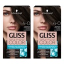 Gliss Color Farba na vlasy Natural Dark Brown x2