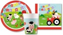 Set Farm Animals Cups Taniere Obrúsky